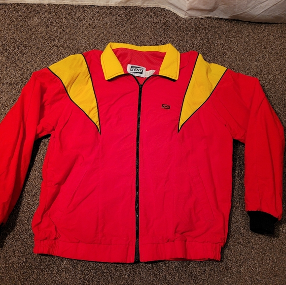 Vintage Red Yellow Kent Feeds Jacket - Picture 1 of 11